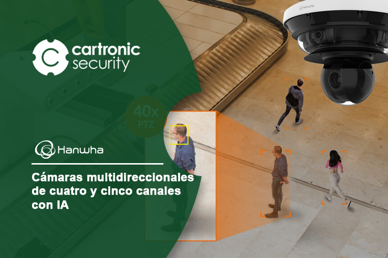 Hanwha Vision adiciona IA a cámaras multidireccionales